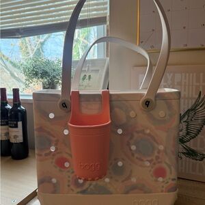 BOGG BAG White and Pink Tote